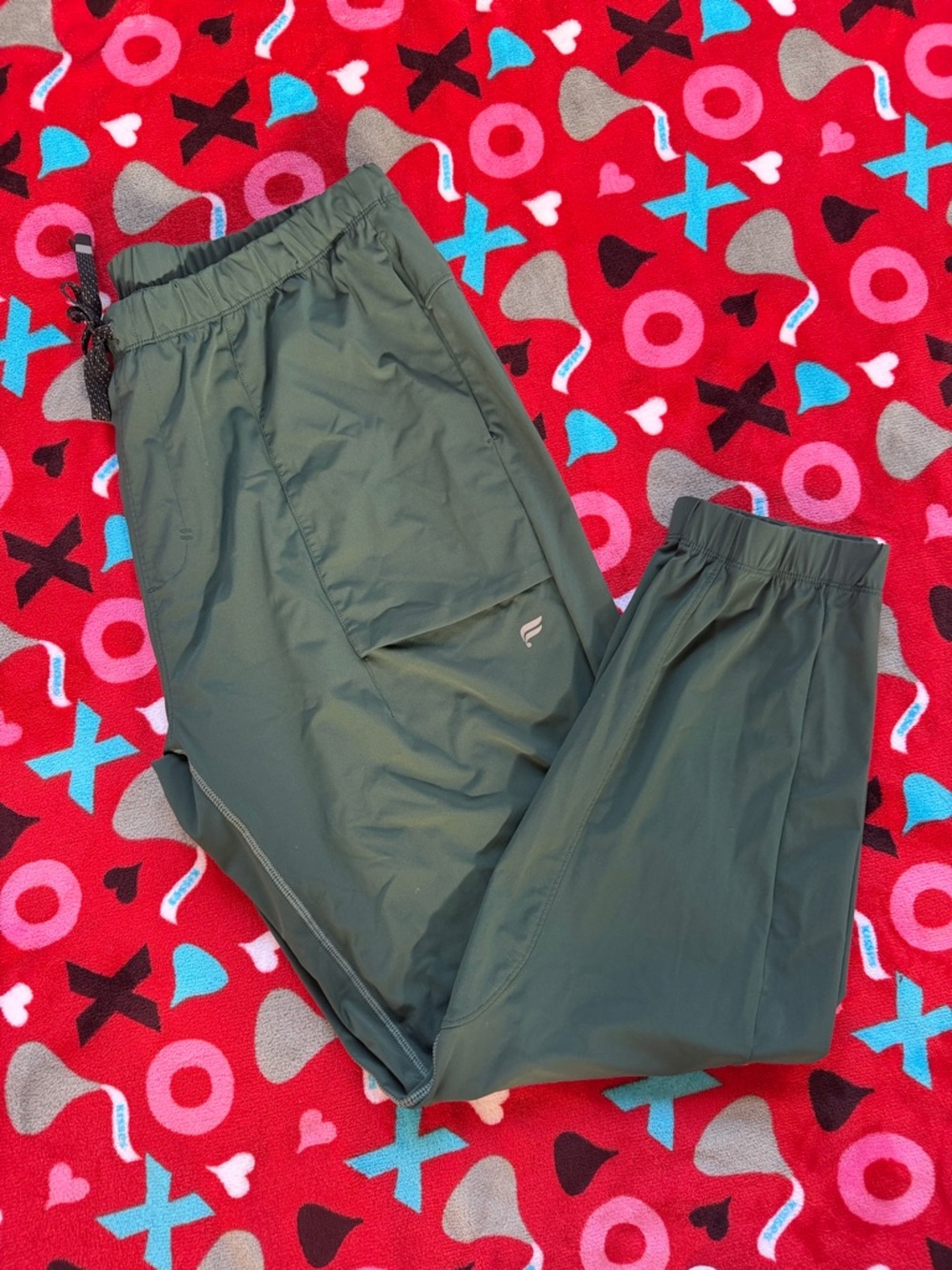 Fabletics Olive Green Athletic pants with Elastic Waist